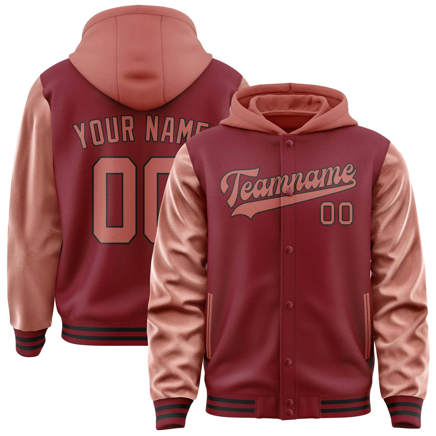 Custom Crimson Red Copper Rose Jacket