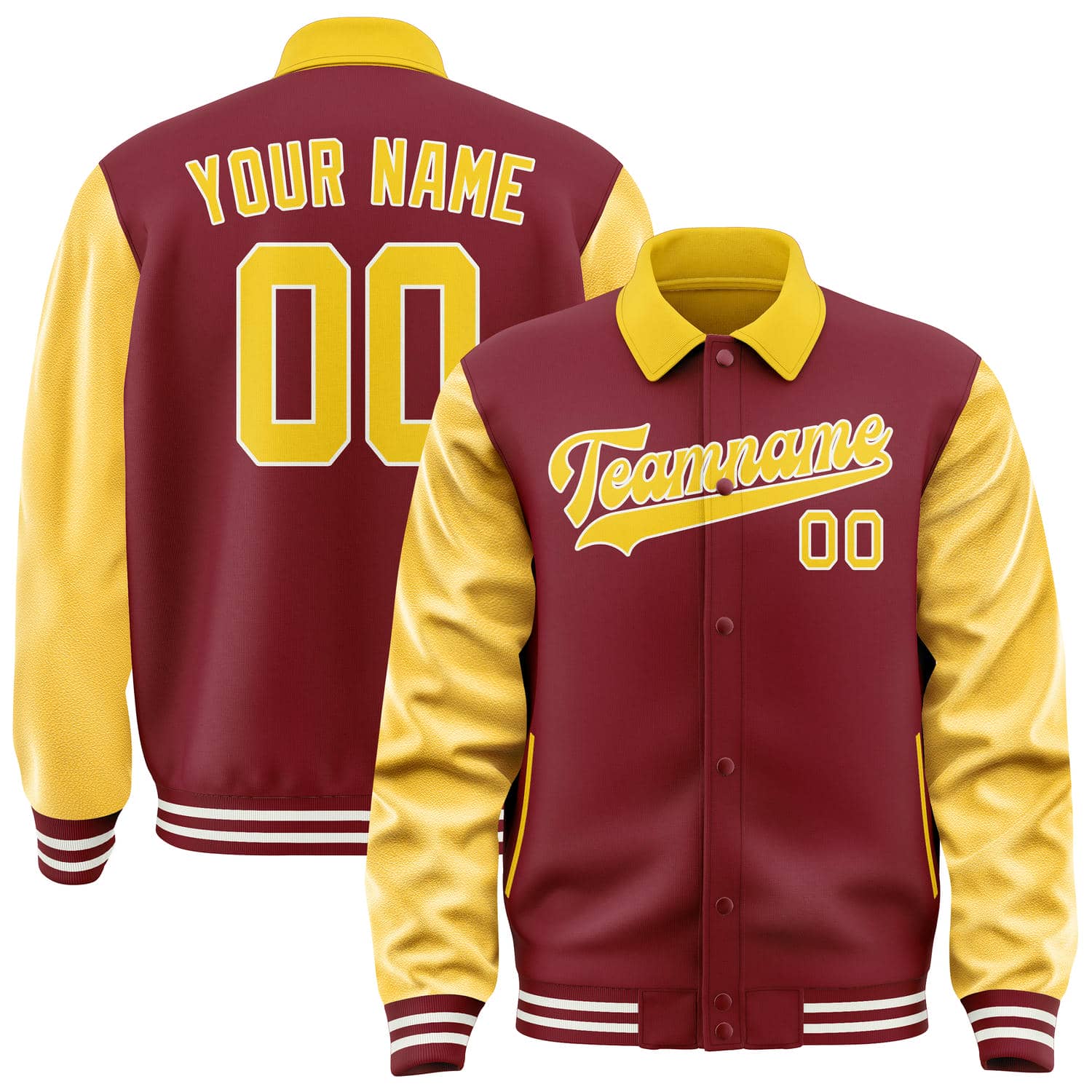 Custom Crimson Red Gold Jacket