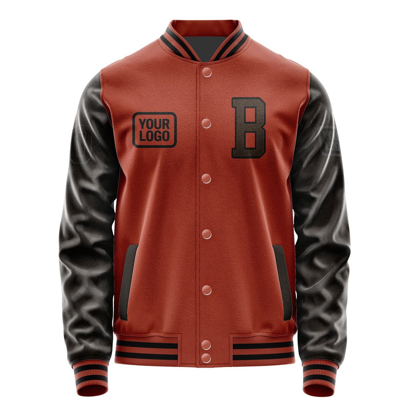 Custom Coral Red Brown Jacket JA161601161717010117