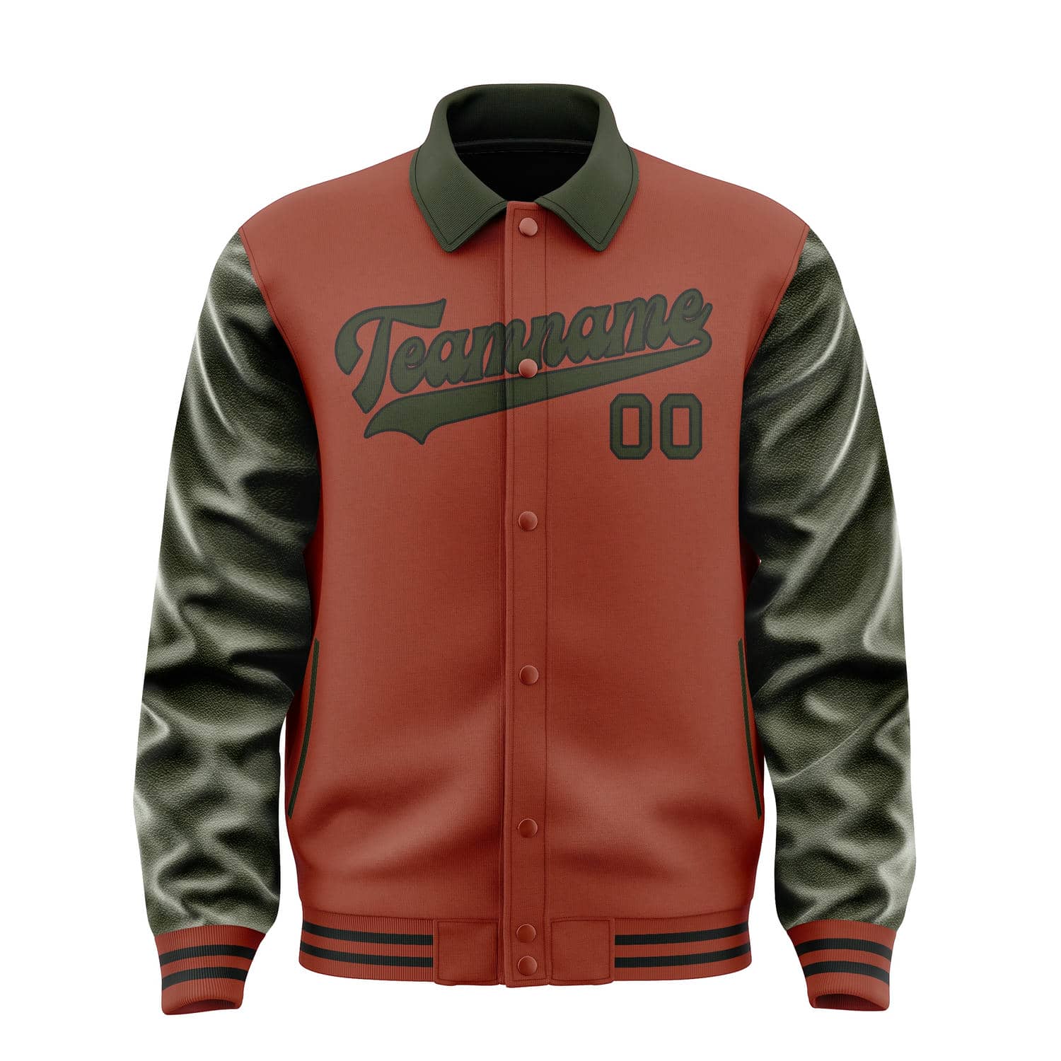 Custom Coral Red Olive Jacket