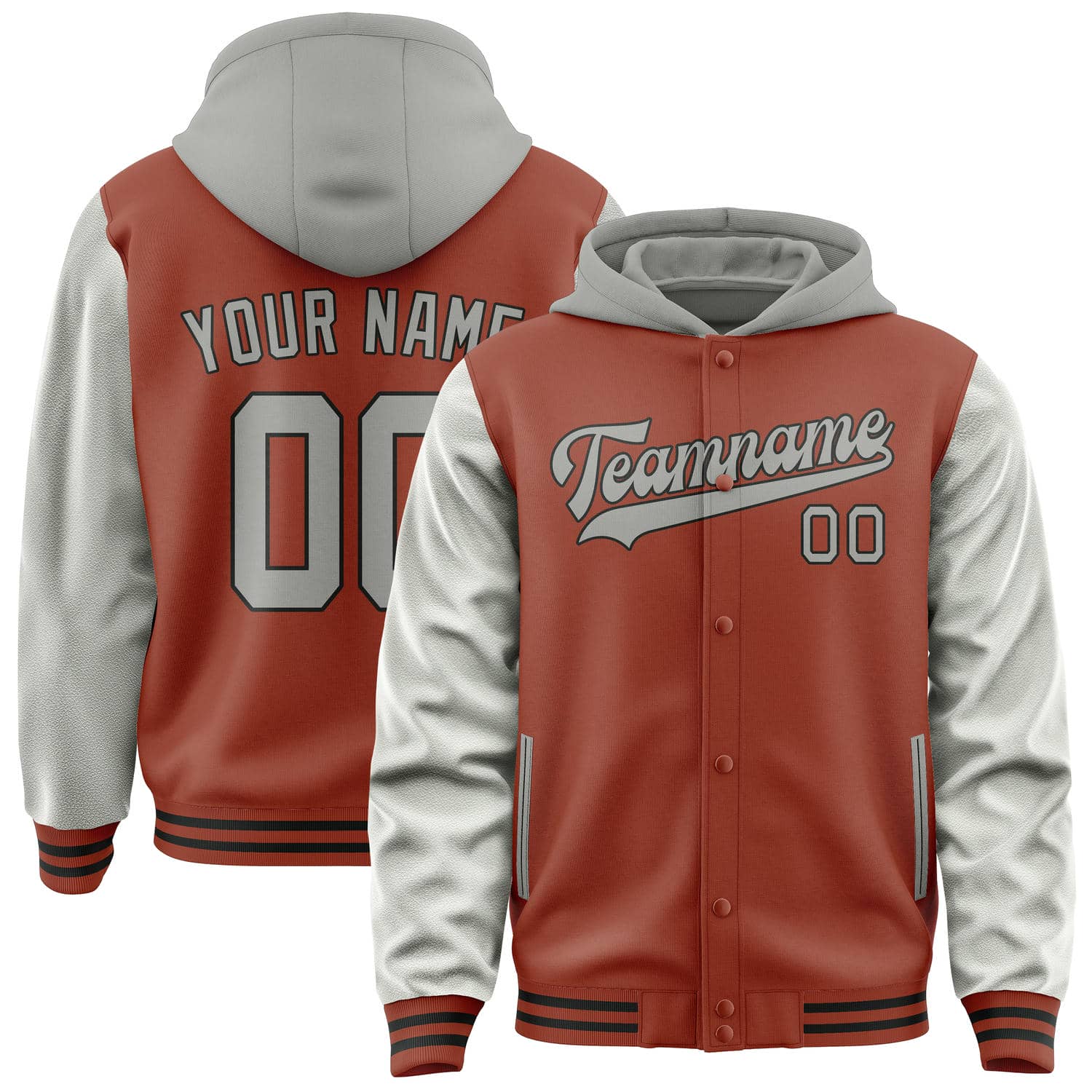 Custom Coral Red Gray Jacket