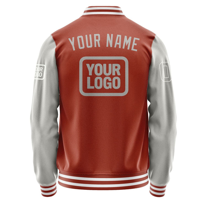 Custom Coral Red Gray Jacket JA161604161818040418