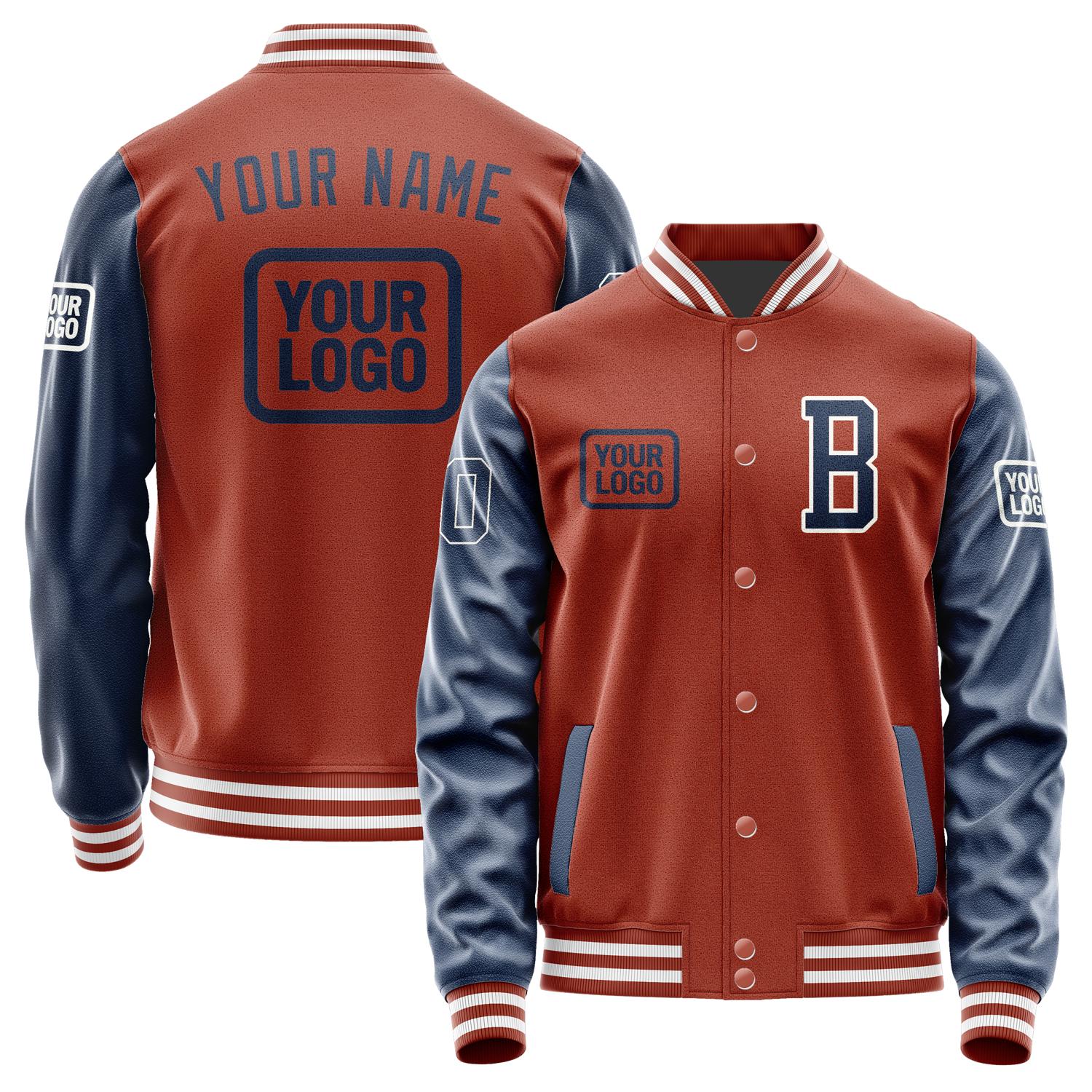 Custom Coral Red Blue Jacket JA161610161818101018