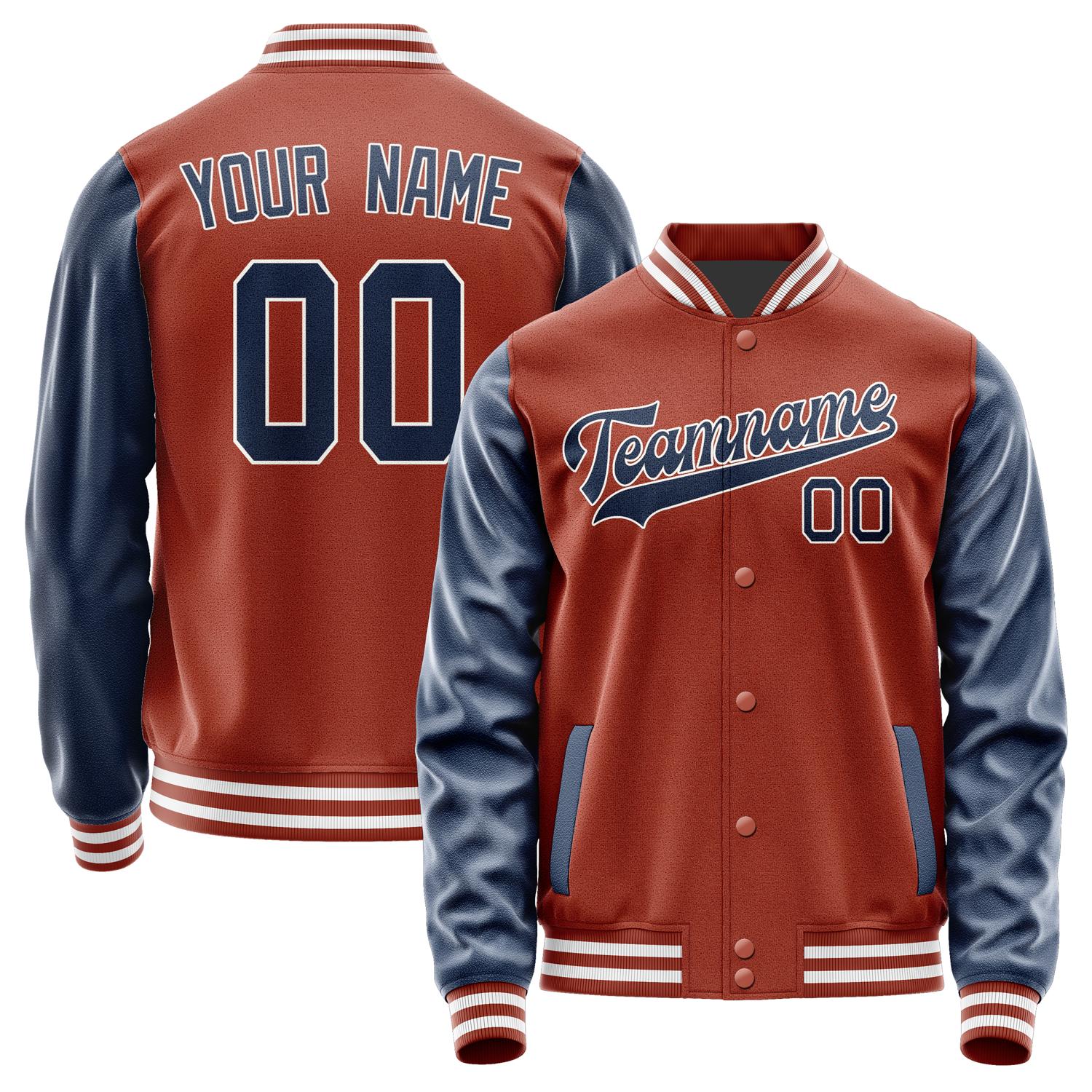 Custom Coral Red Blue Jacket JA1616101618B31810