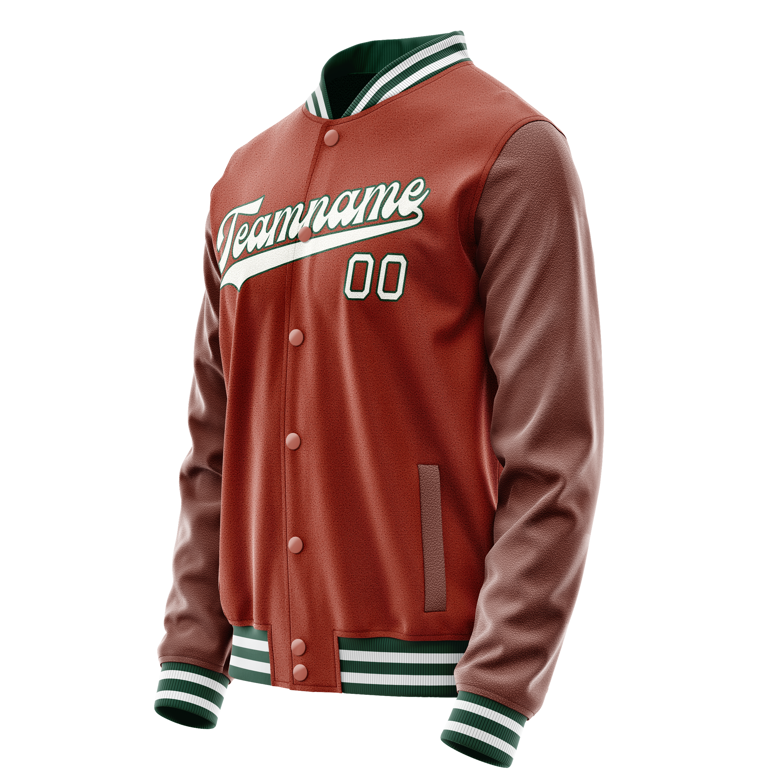 Custom Texas-Orange White Solid Color Varsity Letterman Jacket JA02240617JG424