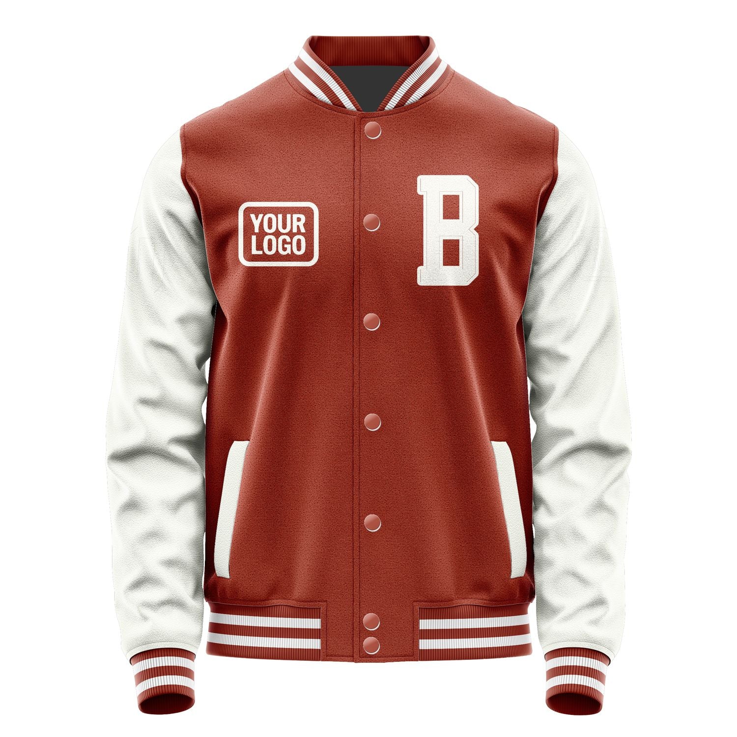 Custom Coral Red White Jacket JA161618161818181818