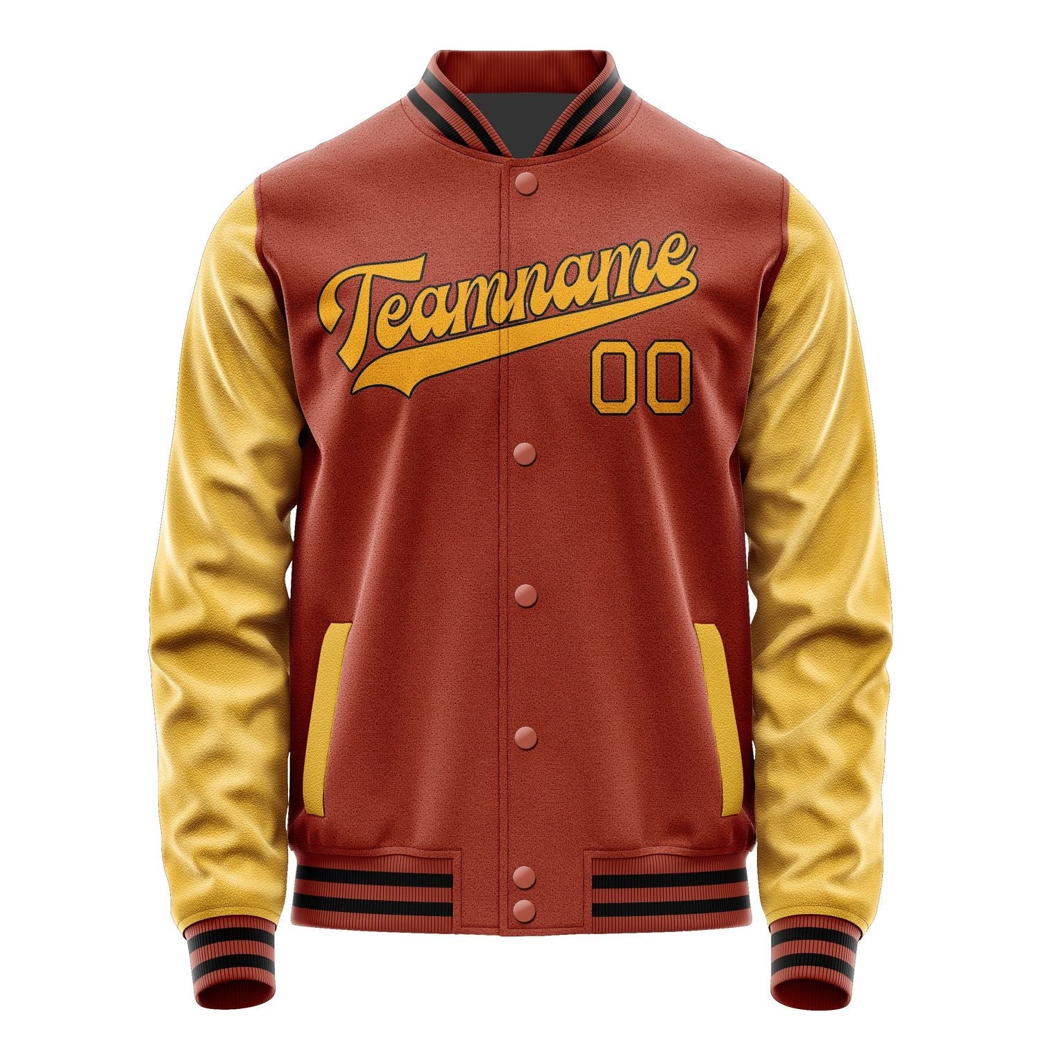 Custom Coral Red Yellow Jacket JA1616191617B31719