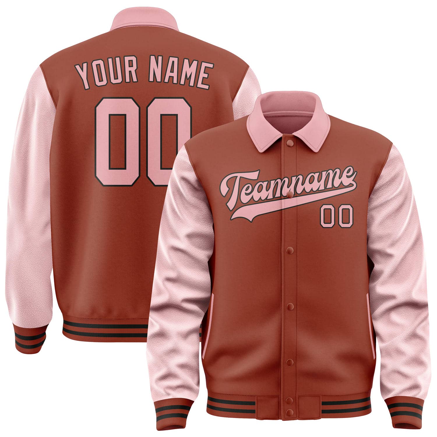 Custom Coral Red Light Pink Jacket