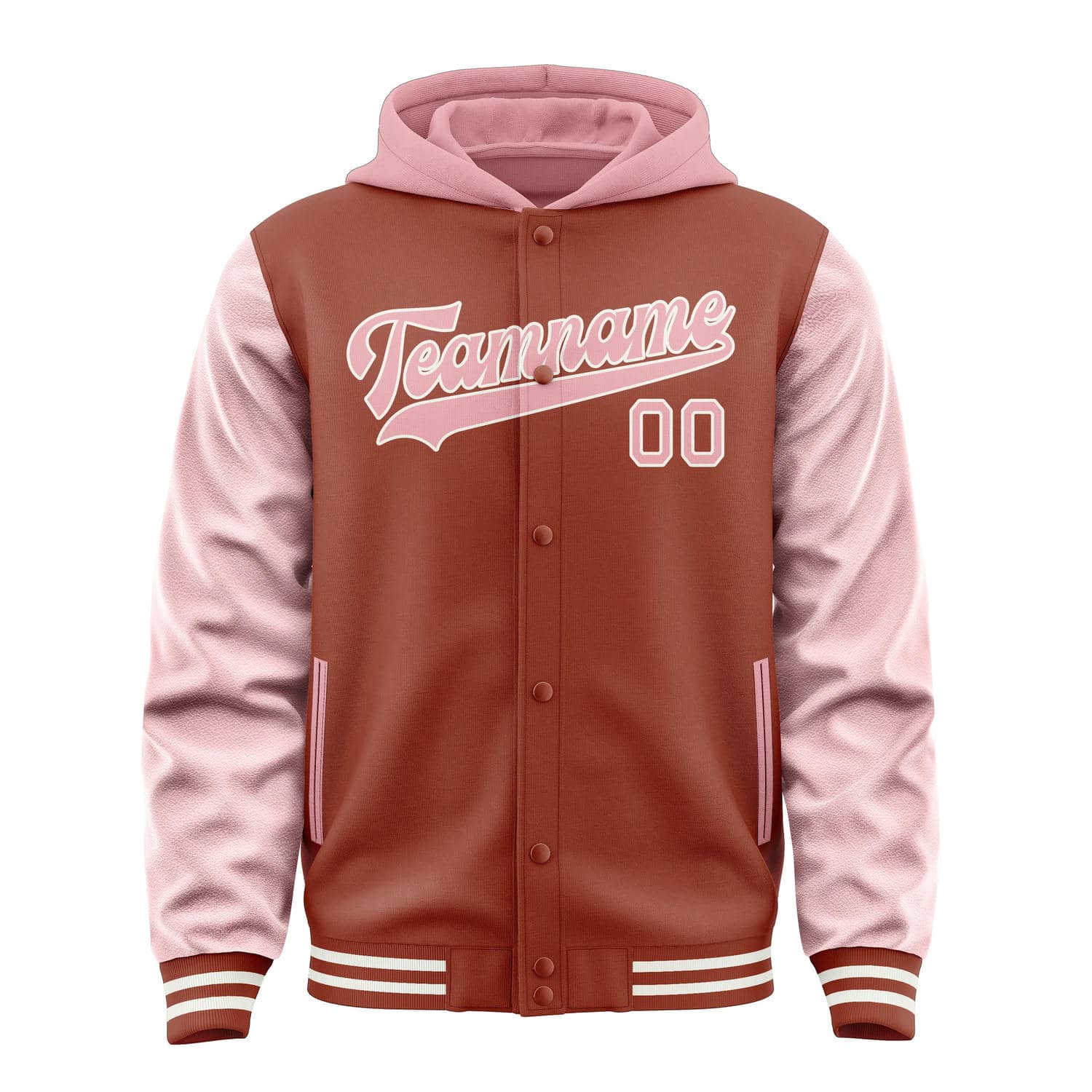 Custom Coral Red Light Pink Jacket
