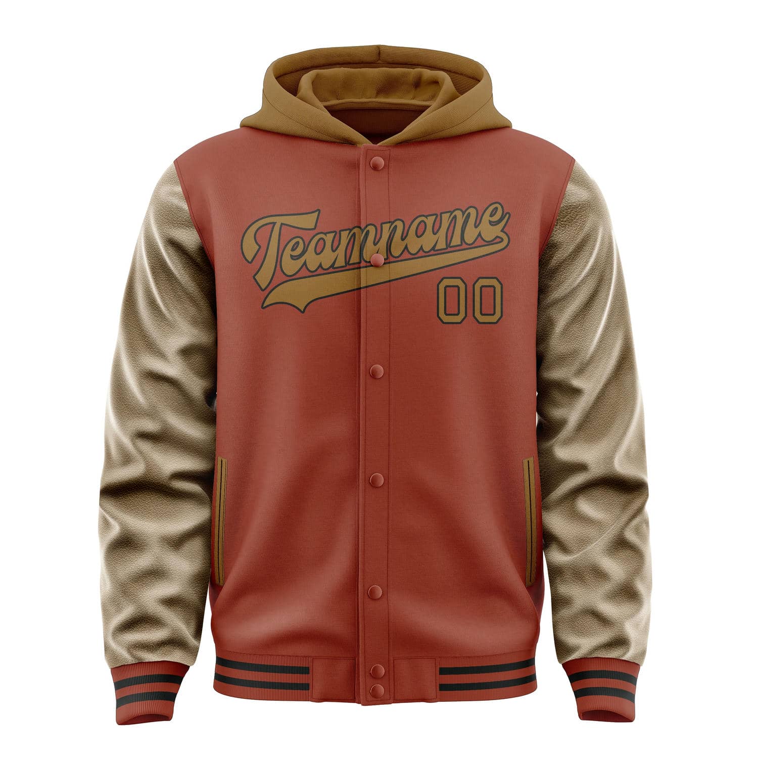 Custom Coral Red Khaki Jacket