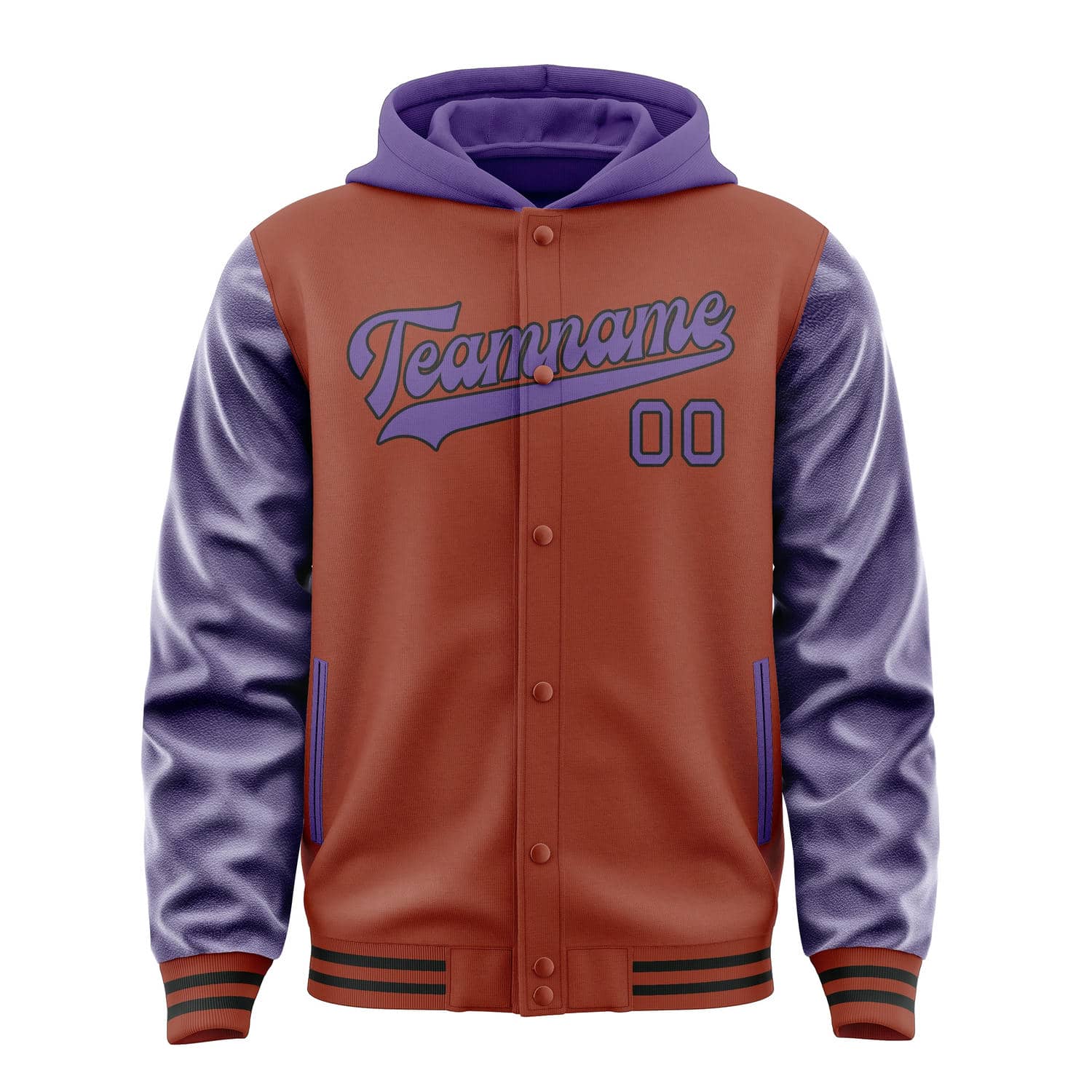 Custom Coral Red Light Purple Jacket