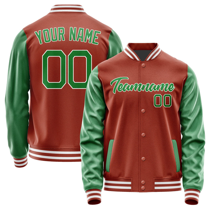 Custom Coral Red Emerald Green Jacket JA1616241618B21824