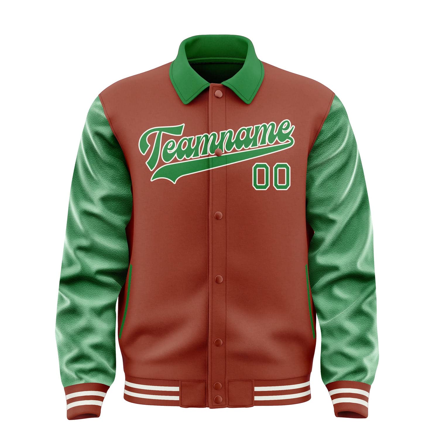 Custom Coral Red Emerald Green Jacket