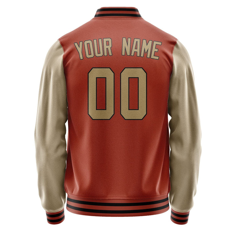 Custom Coral Red Light Khaki Jacket JA1616251617B31725
