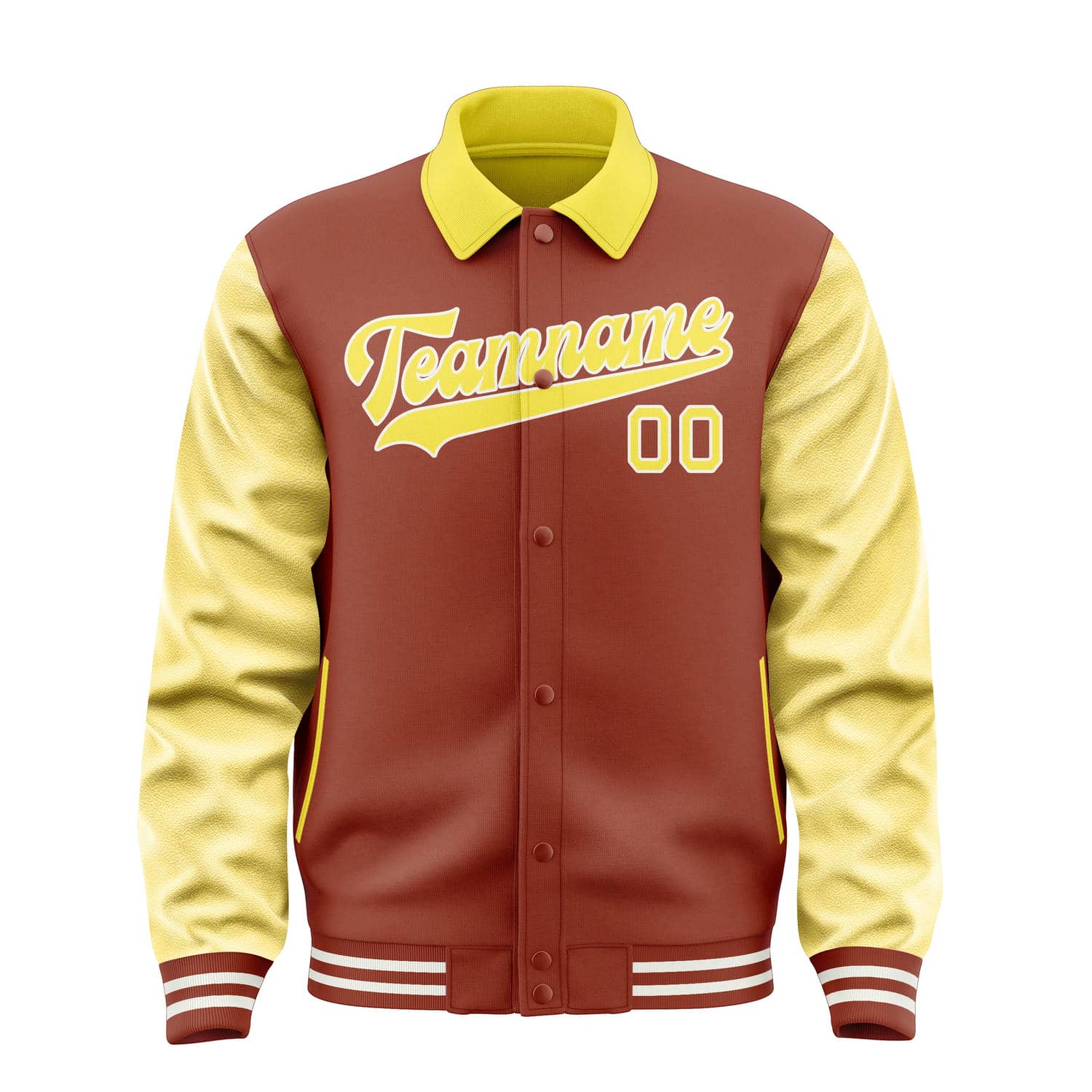 Custom Coral Red Light Yellow Jacket