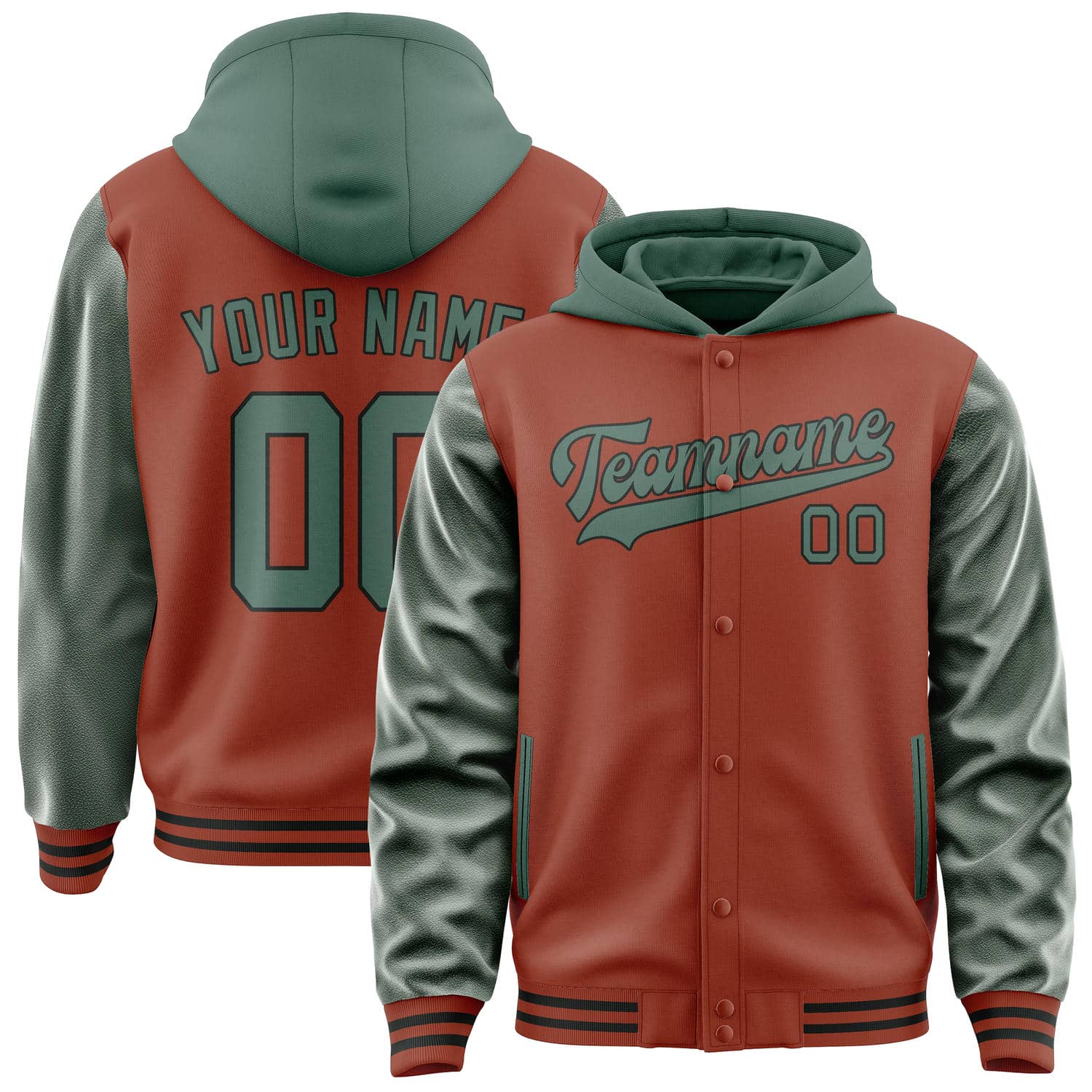Custom Coral Red Blue Green Jacket