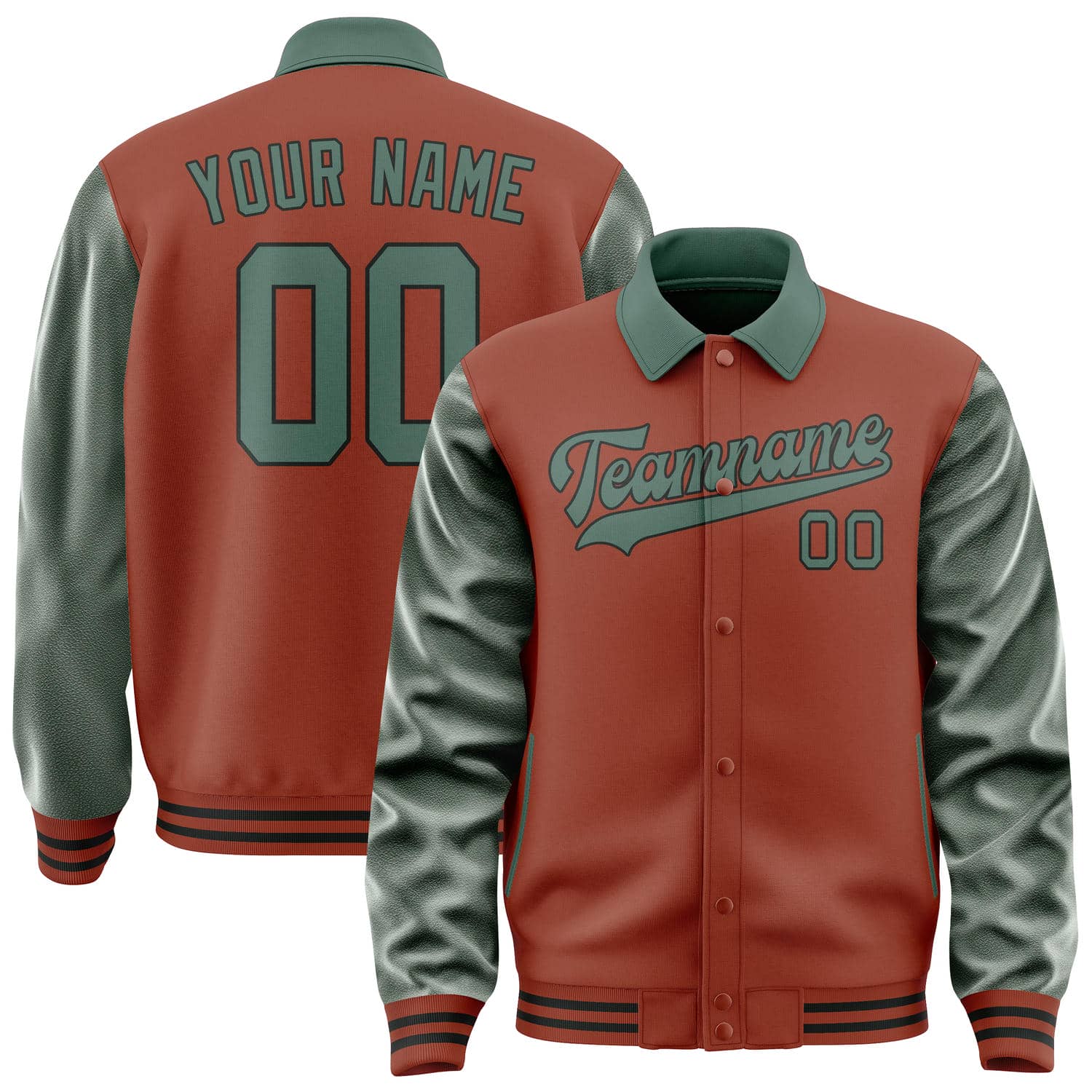 Custom Coral Red Blue Green Jacket