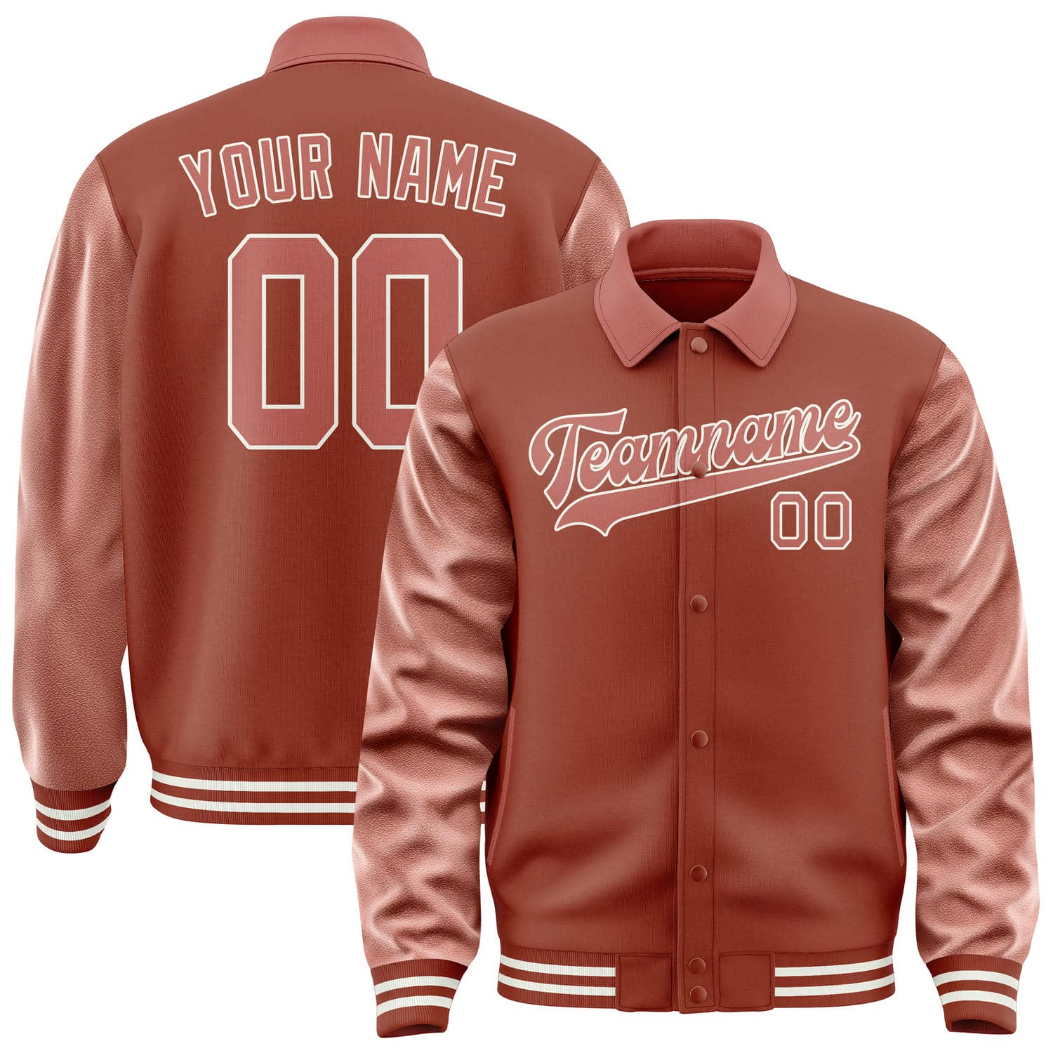 Custom Coral Red Copper Rose Jacket