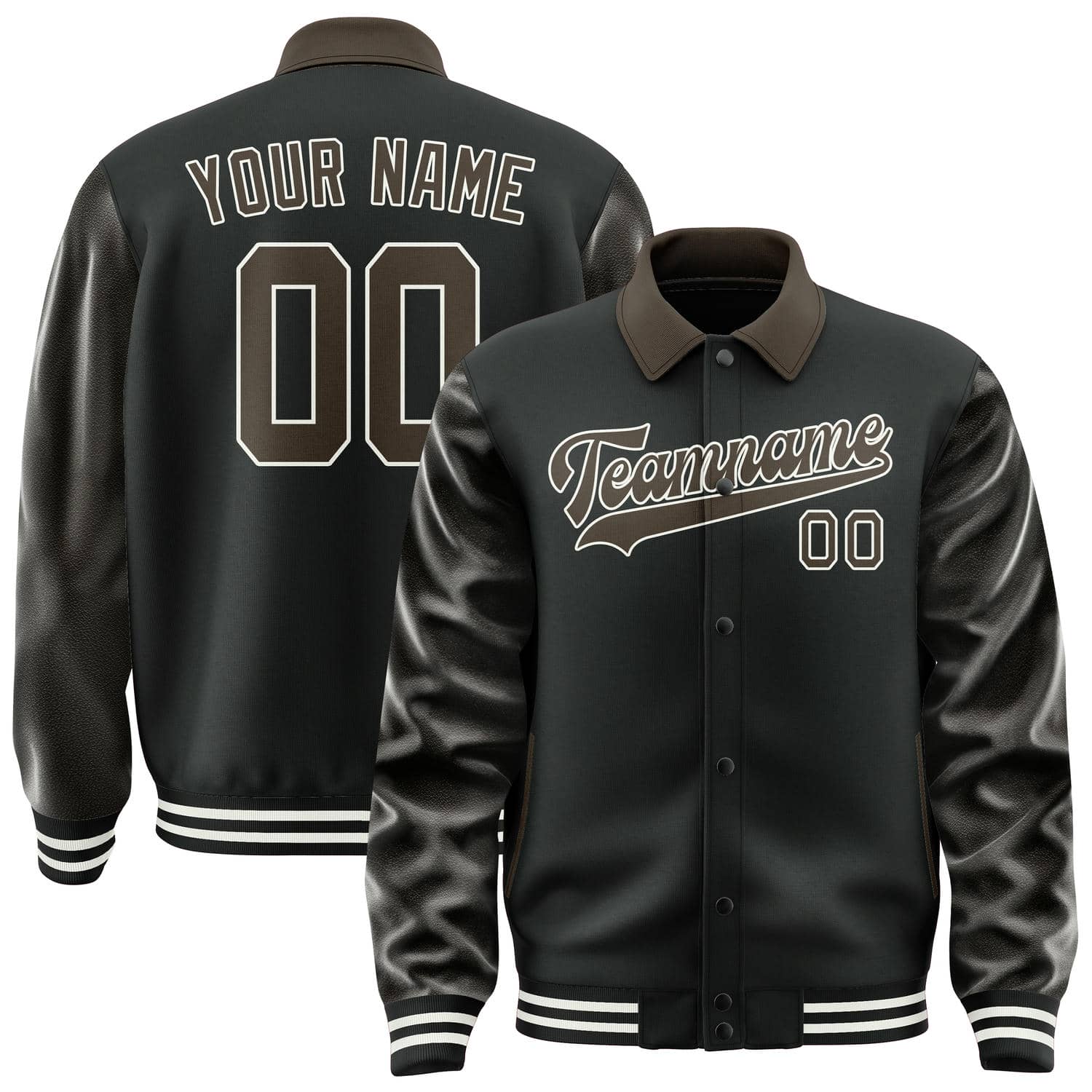 Custom Black Brown Jacket