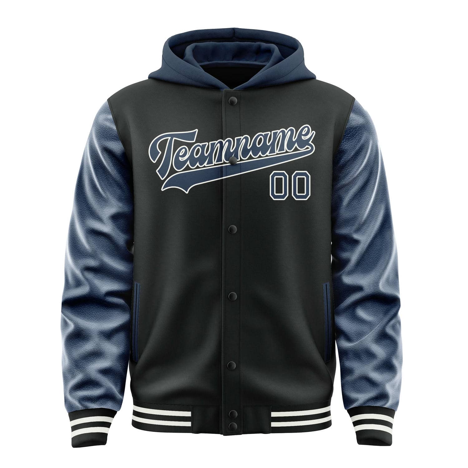 Custom Black Blue Jacket