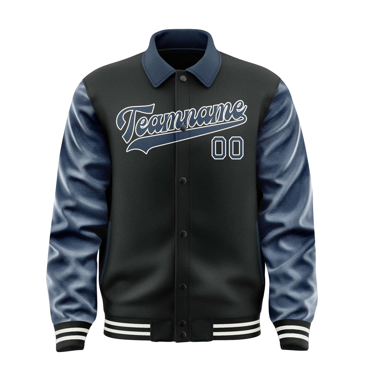 Custom Black Blue Jacket