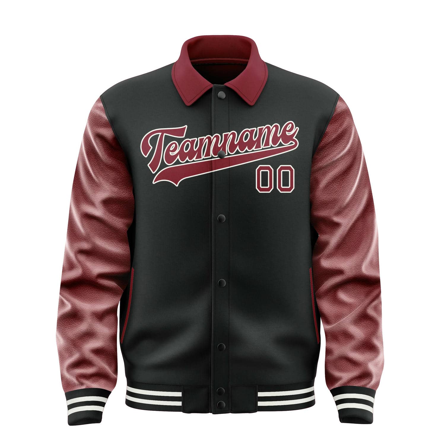 Custom Black Crimson Red Jacket