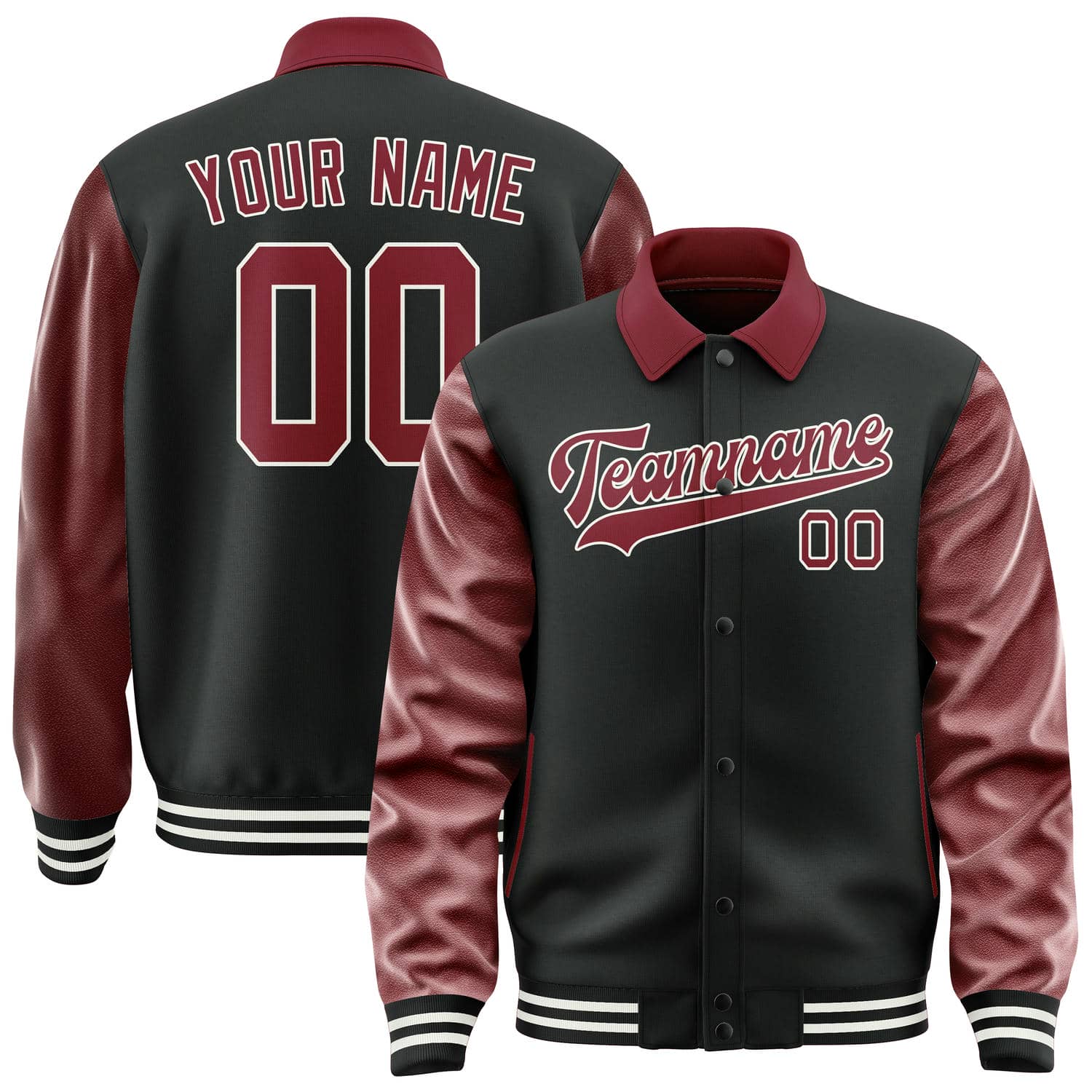 Custom Black Crimson Red Jacket