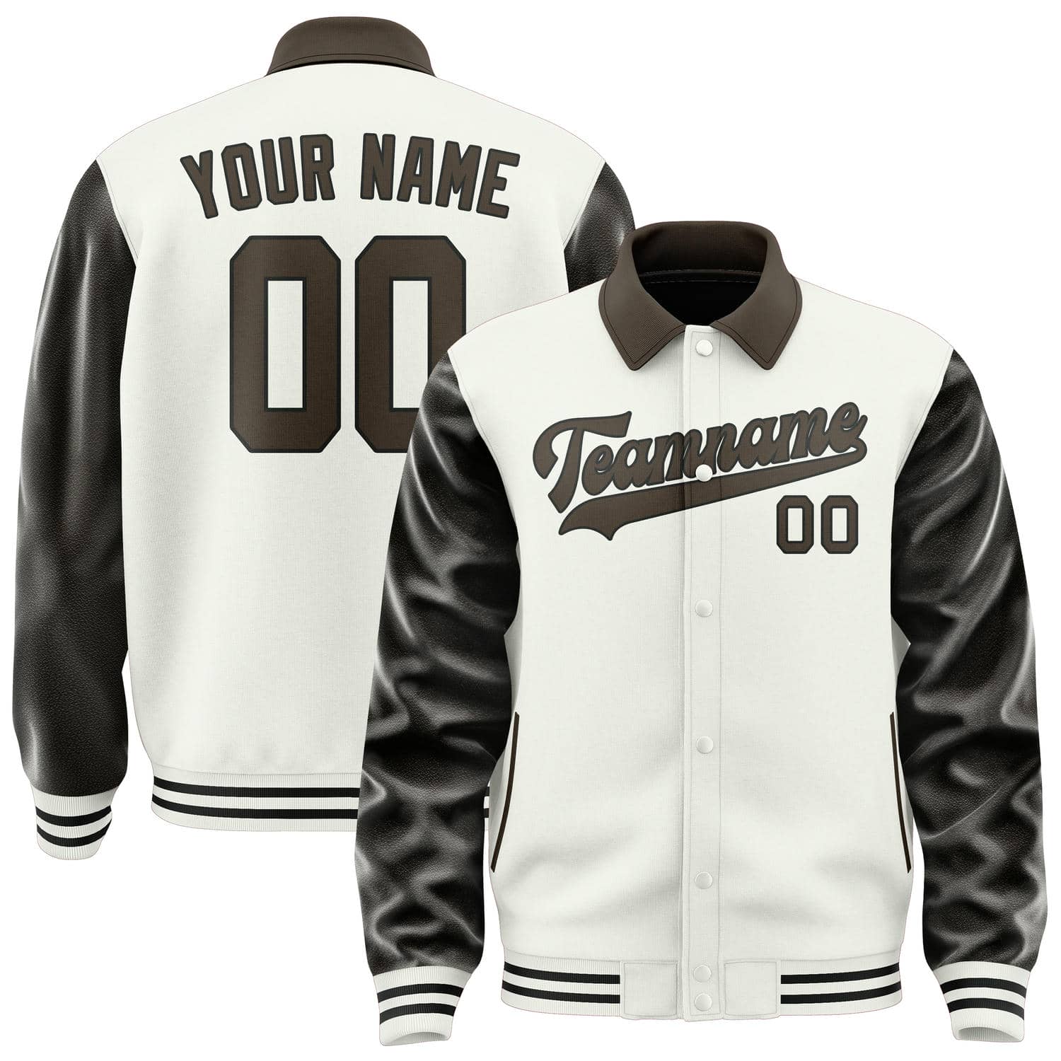 Custom White Brown Jacket