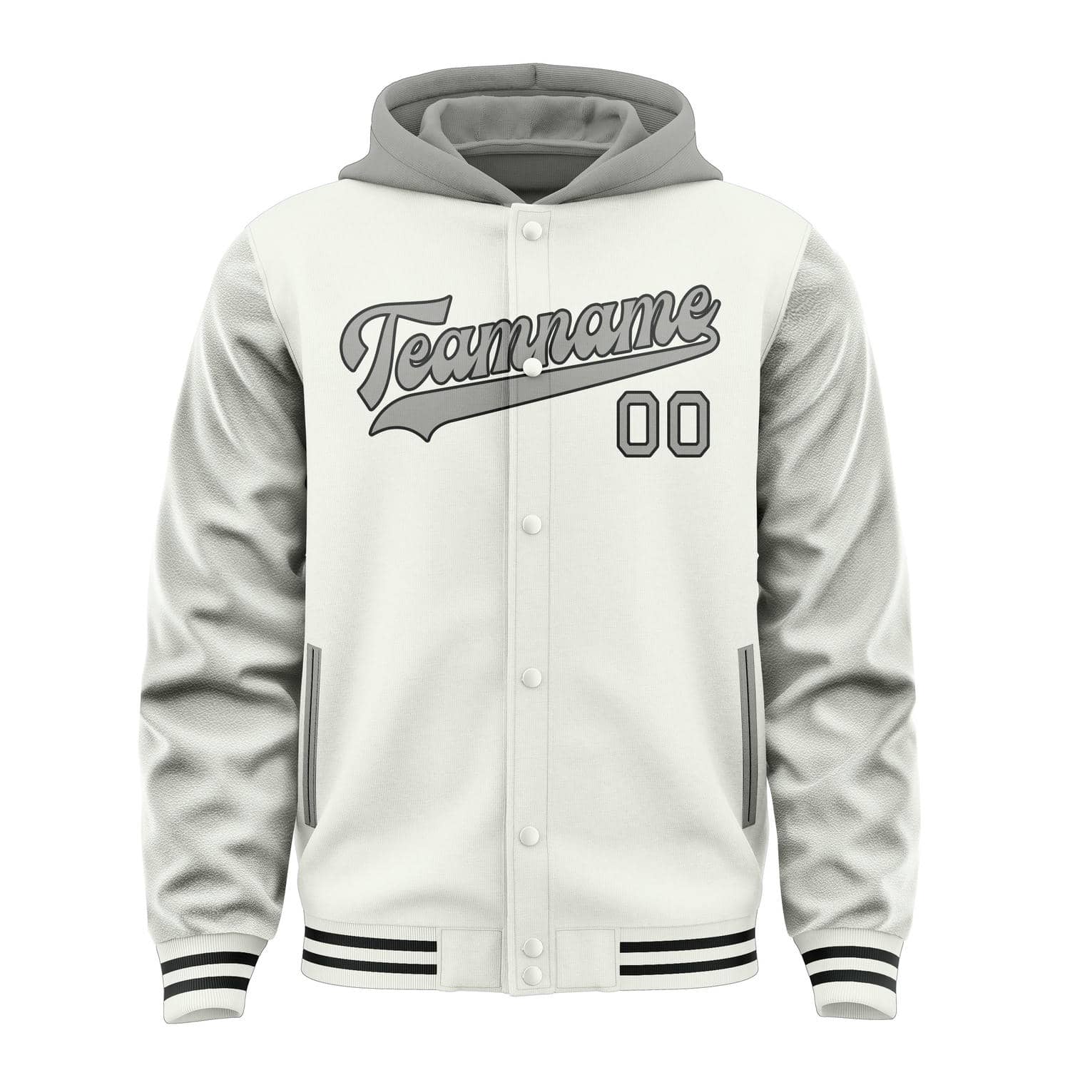 Custom White Gray Jacket