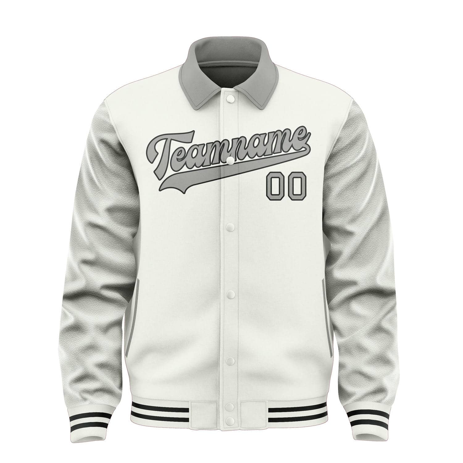 Custom White Gray Jacket