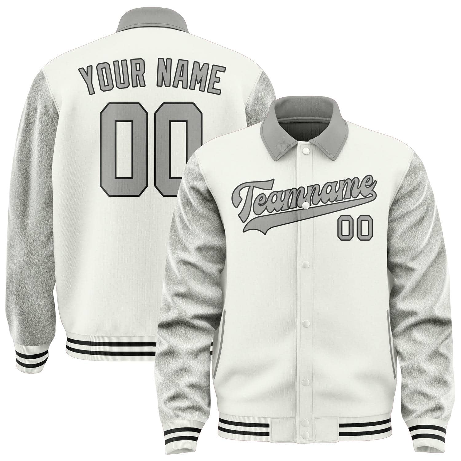 Custom White Gray Jacket