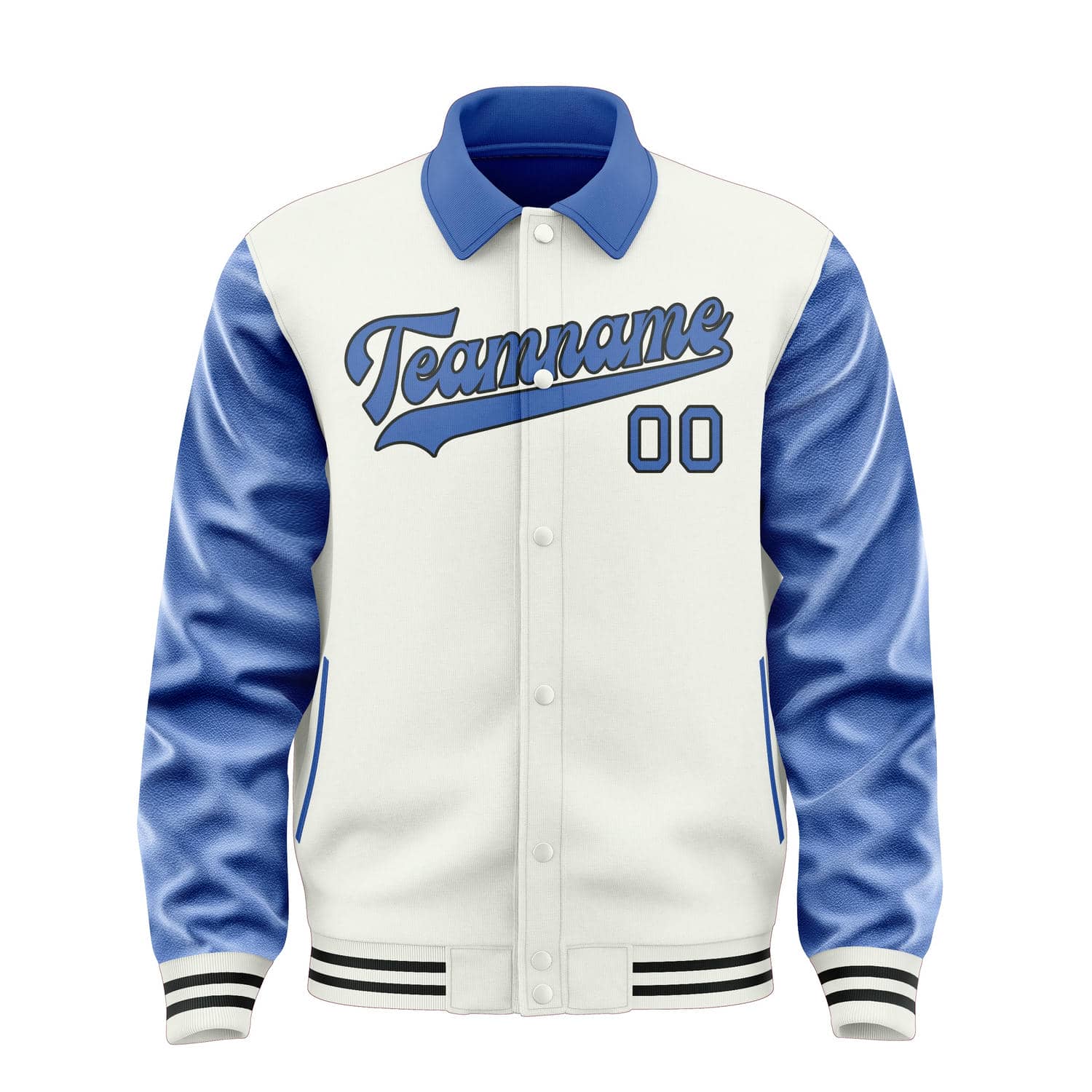 Custom White Sky Blue Jacket
