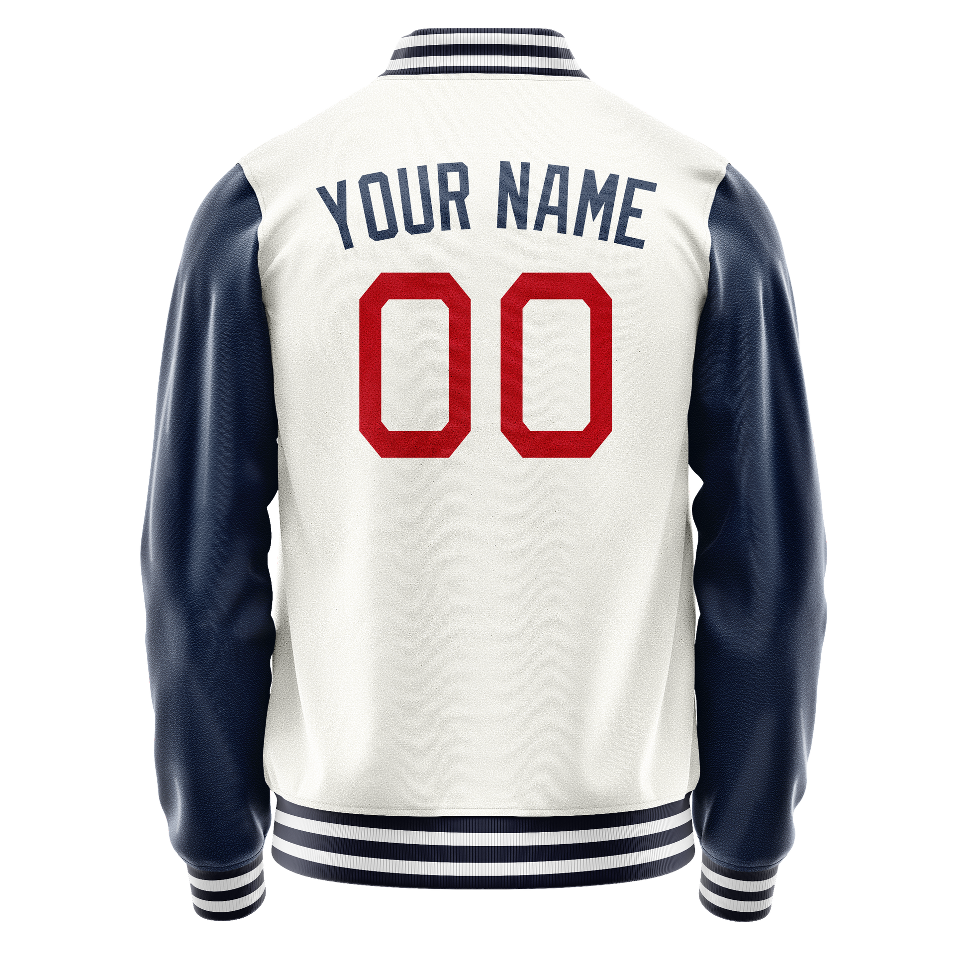 Custom White Royal Solid Color Varsity Letterman Jacket JA02240617LH452
