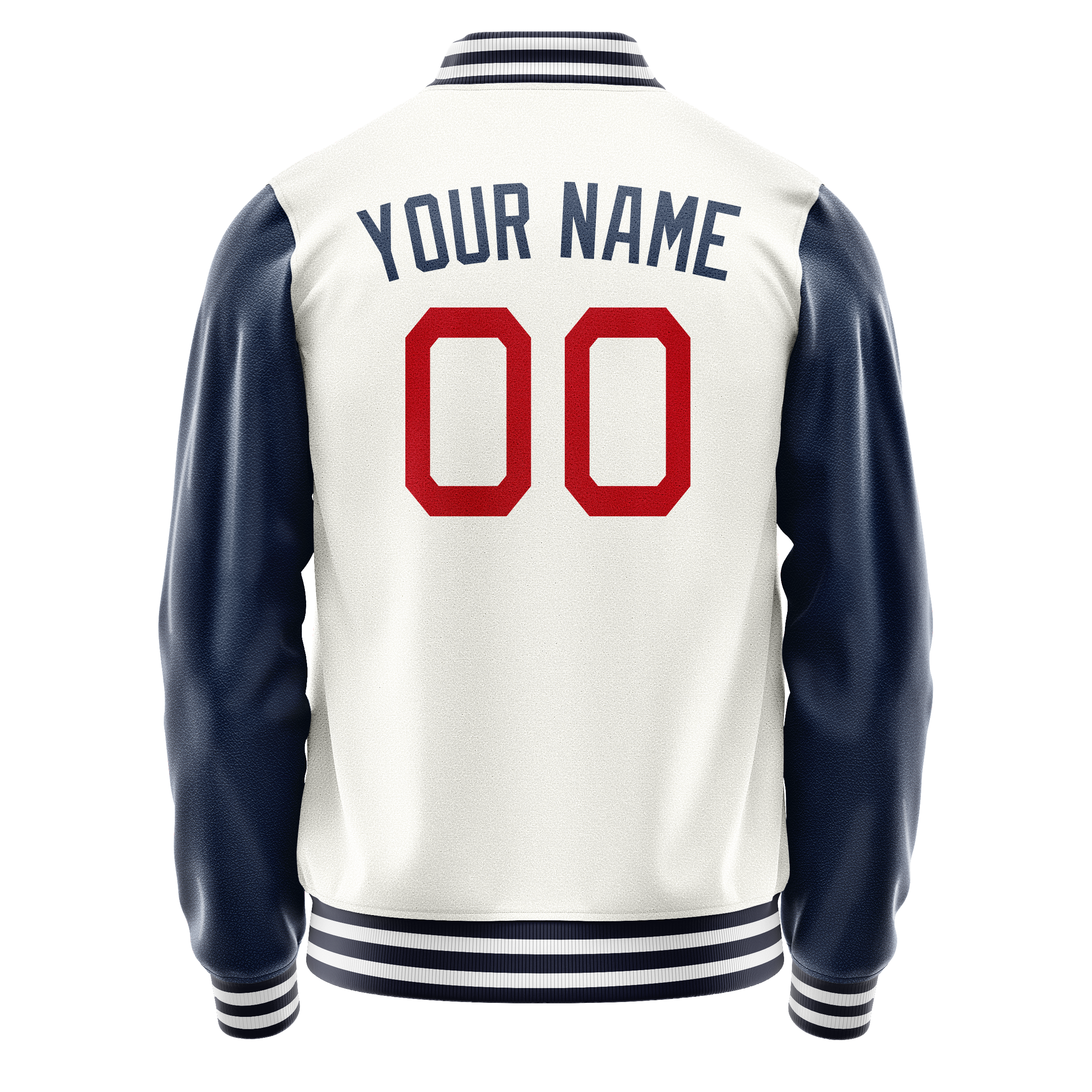 Custom White Royal Solid Color Varsity Letterman Jacket JA02240617LH452