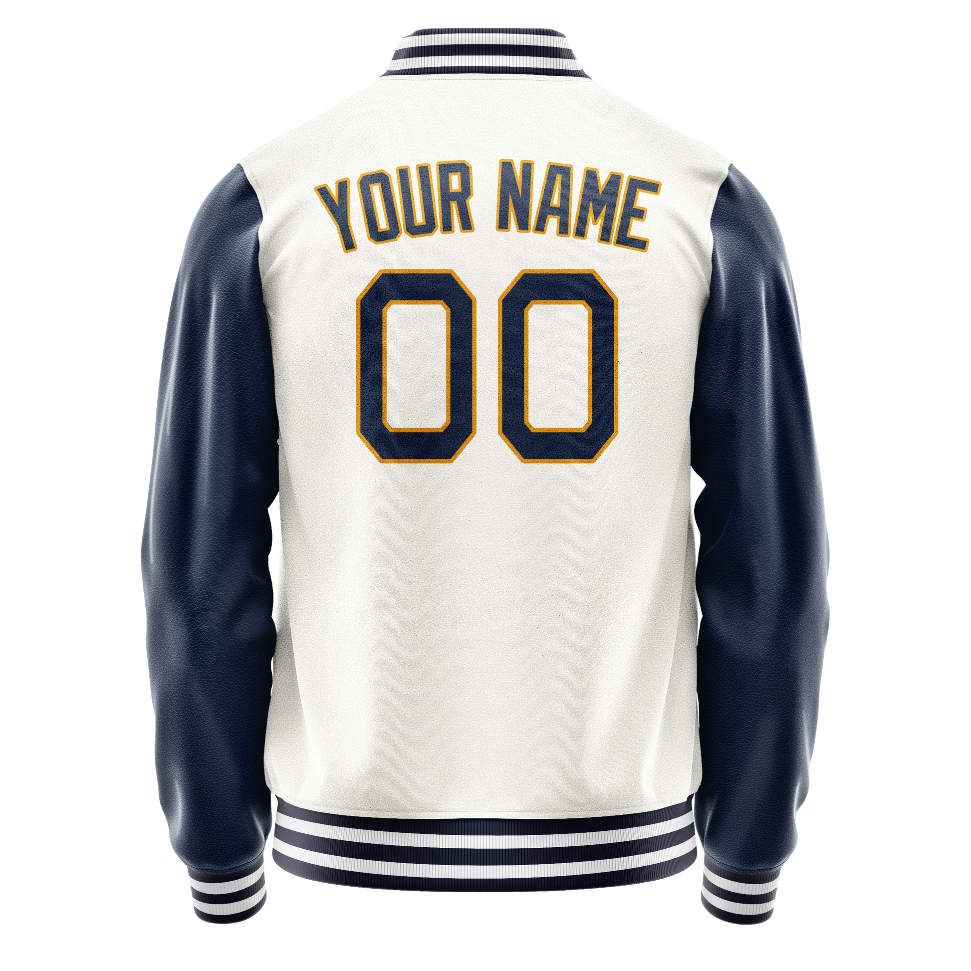 Custom White Royal Solid Color Varsity Letterman Jacket JA02240617LH451