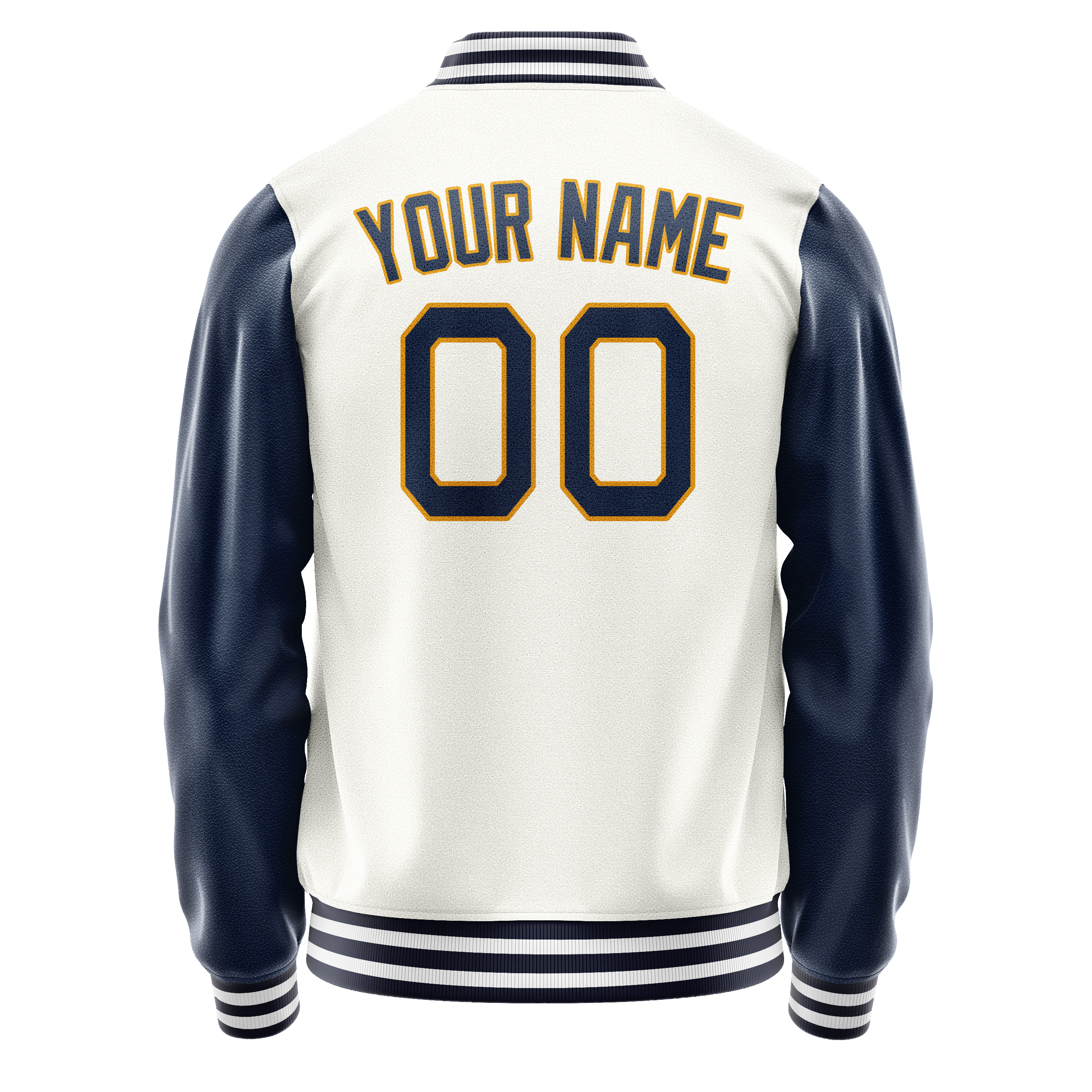 Custom White Royal Solid Color Varsity Letterman Jacket JA02240617LH451