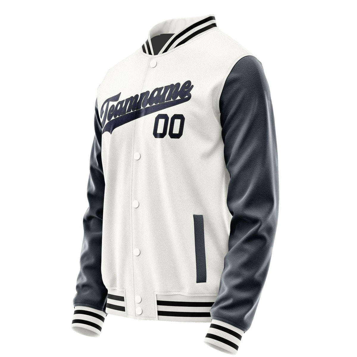 Custom White Navy Jacket JA1818111817B31711