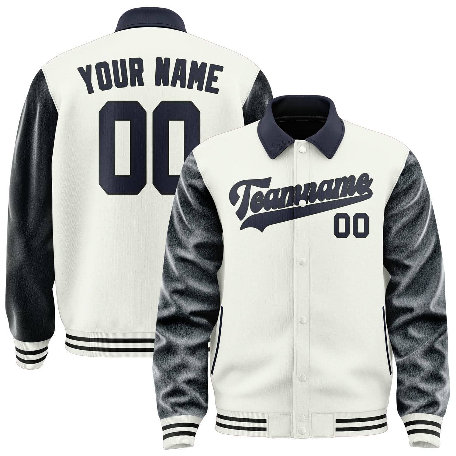 Custom White Navy Jacket