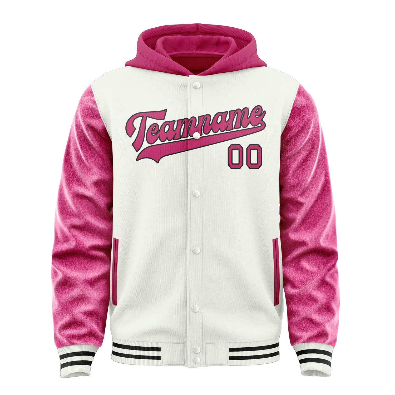Custom White Pink Jacket