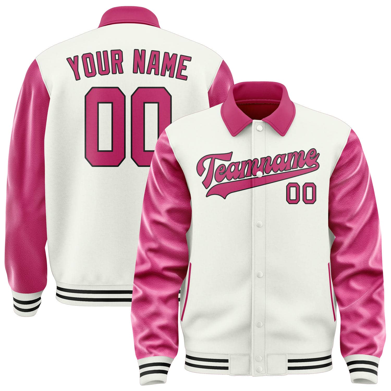 Custom White Pink Jacket