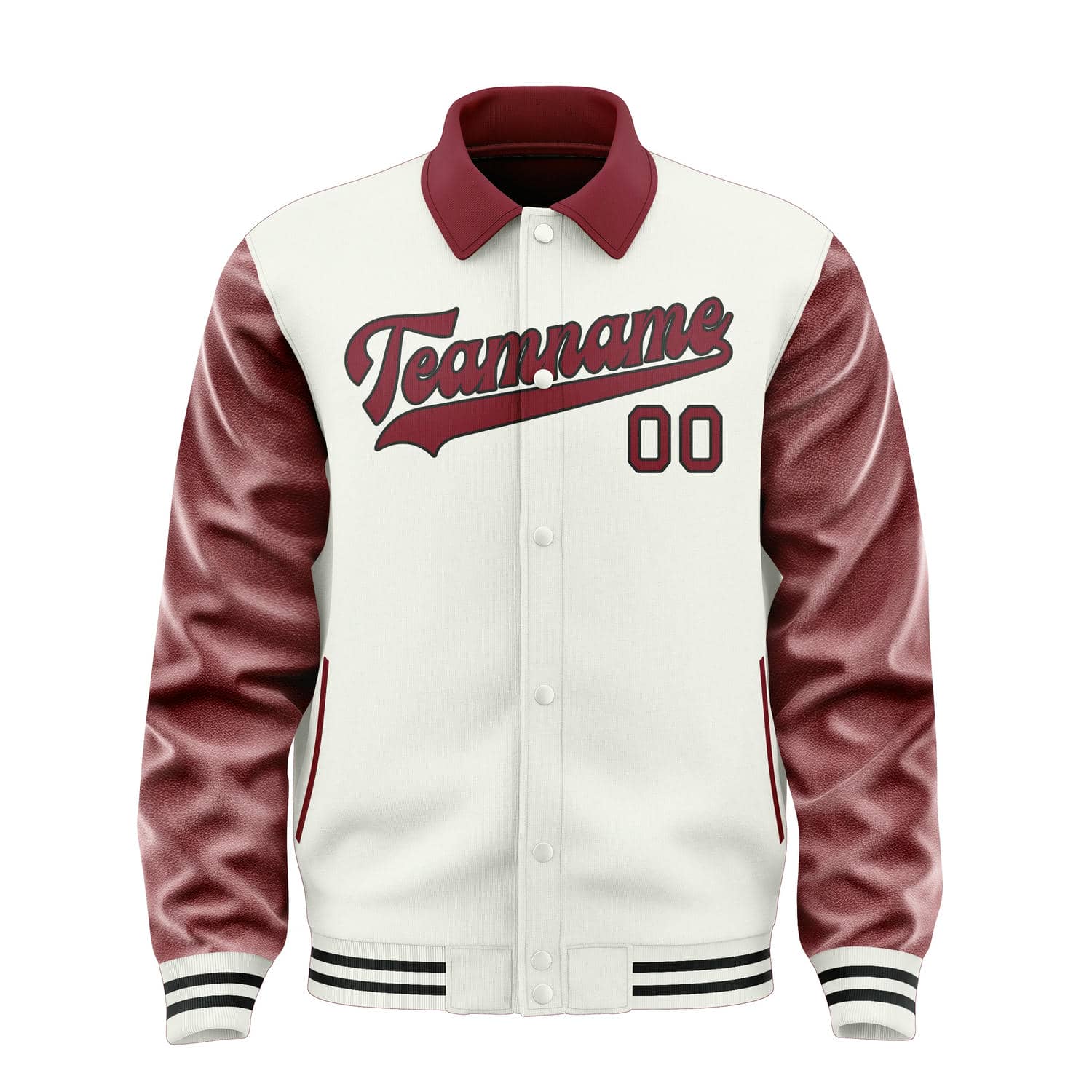 Custom White Crimson Red Jacket