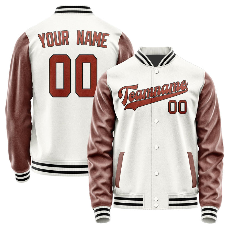 Custom White Coral Red Jacket JA1818161817B31716