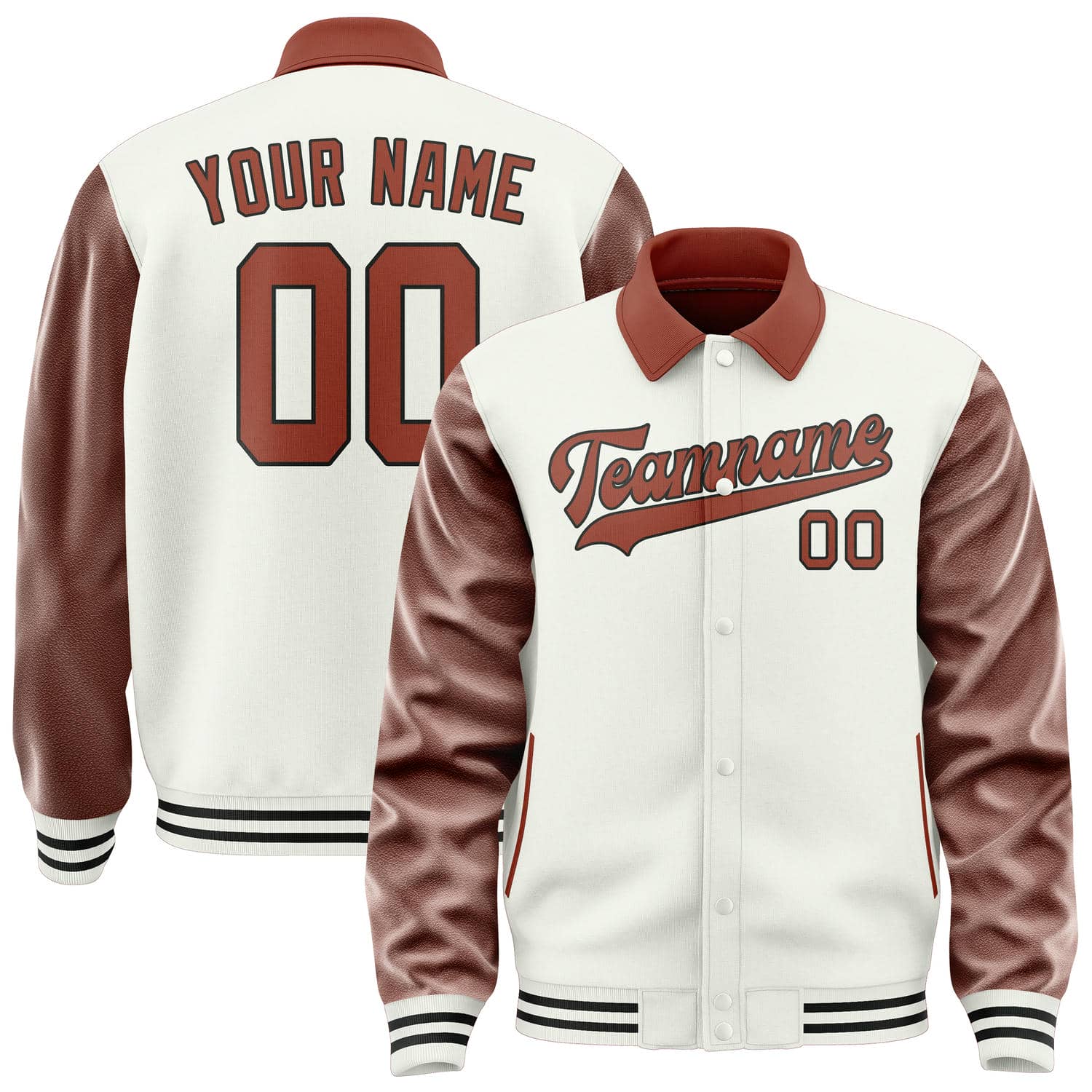 Custom White Coral Red Jacket