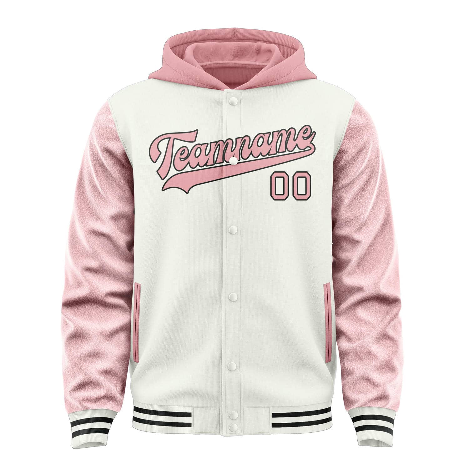 Custom White Light Pink Jacket