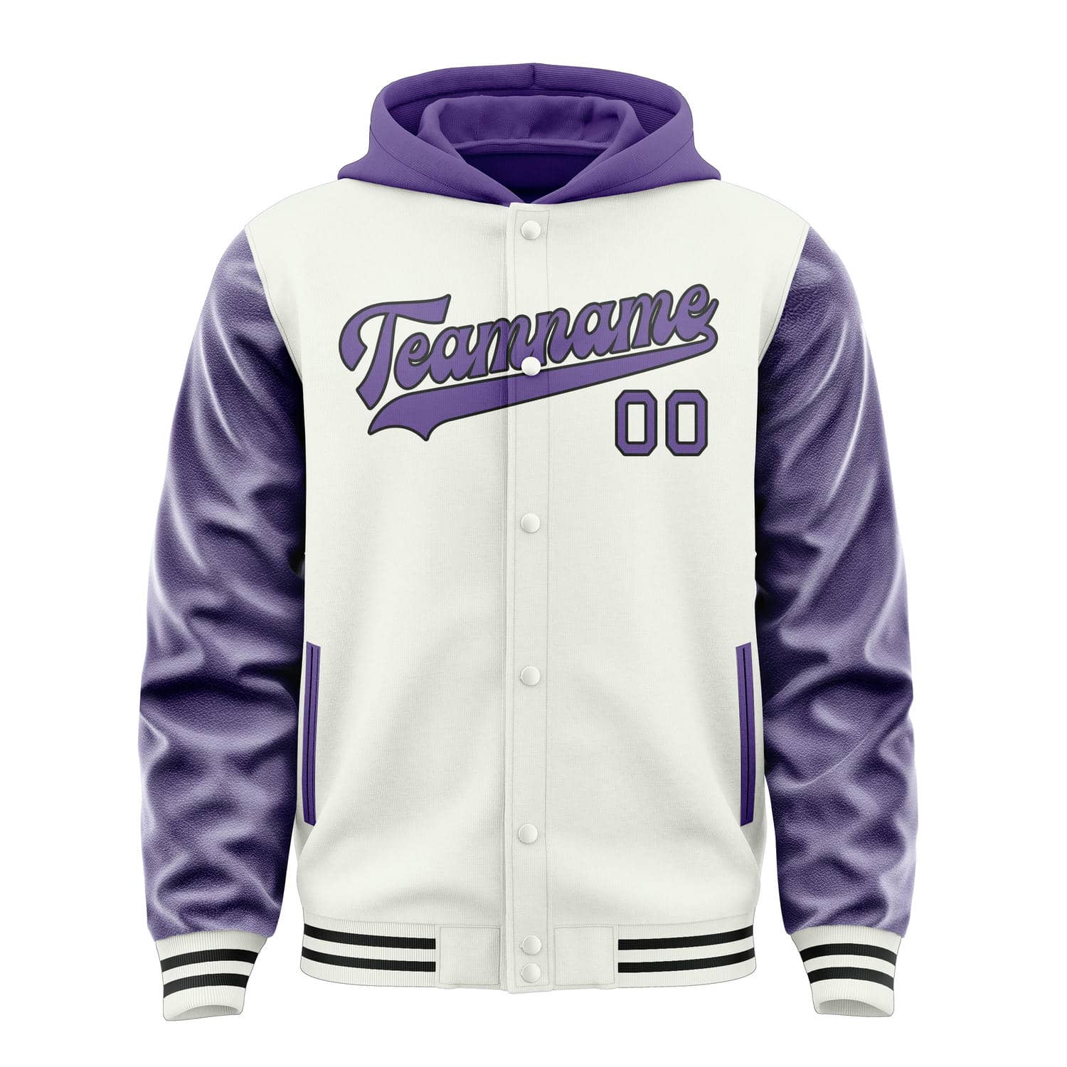 Custom White Light Purple Jacket