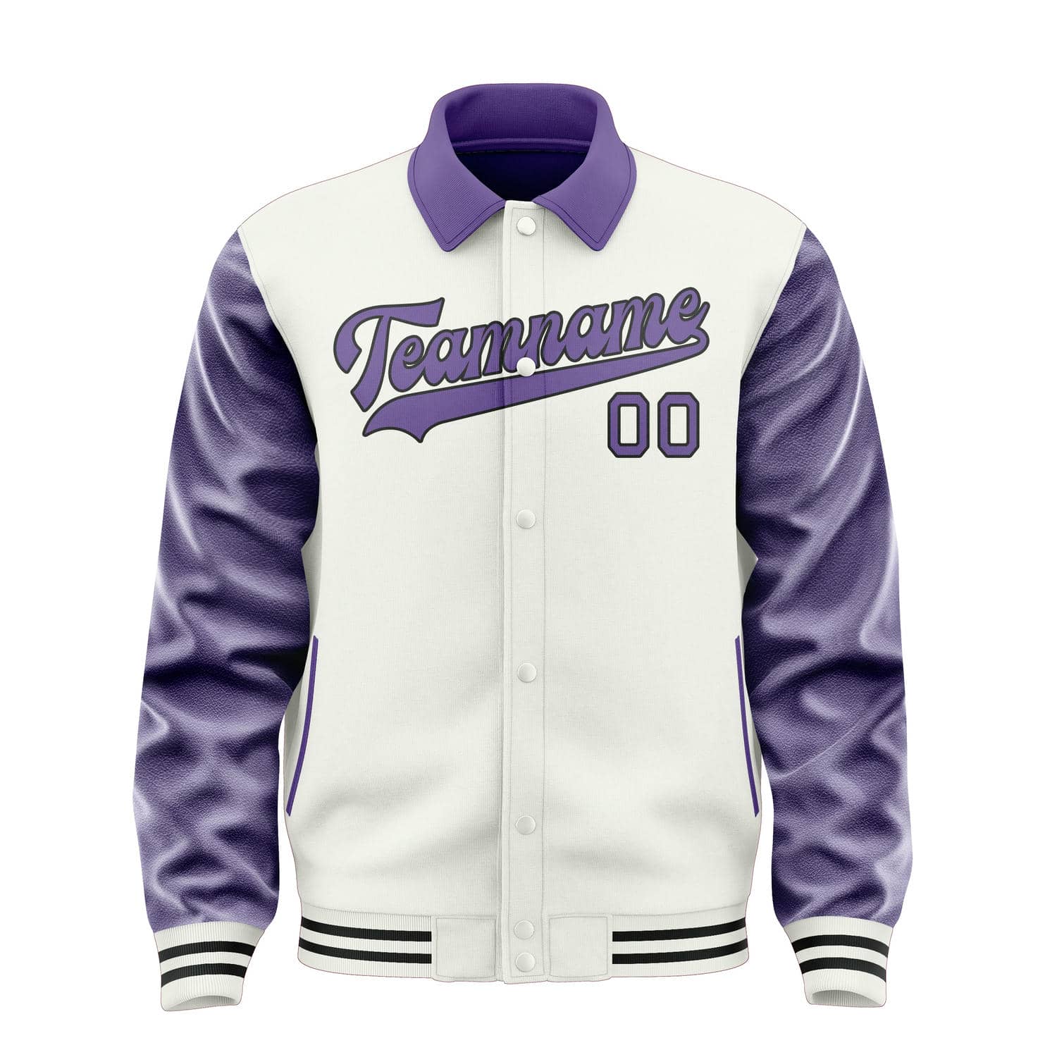Custom White Light Purple Jacket