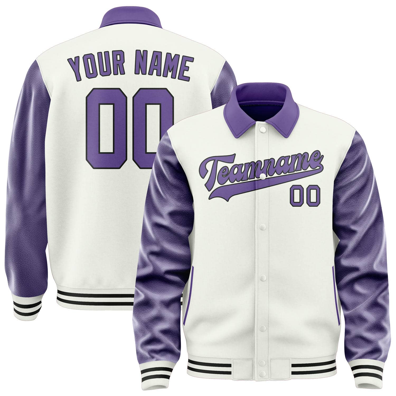 Custom White Light Purple Jacket