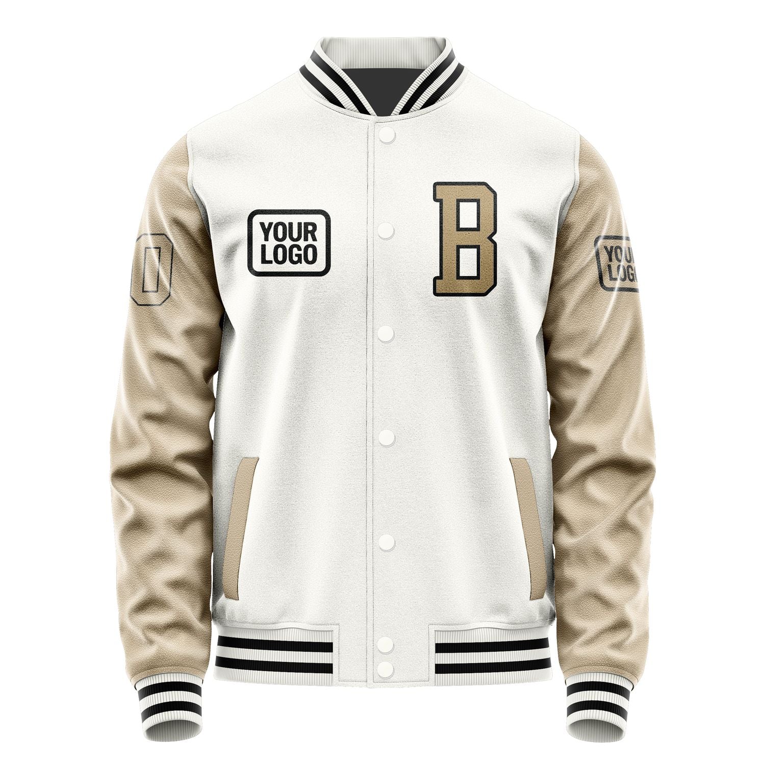Custom White Light Khaki Jacket JA181825181717252517