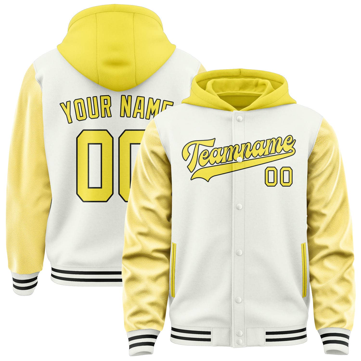 Custom White Light Yellow Jacket
