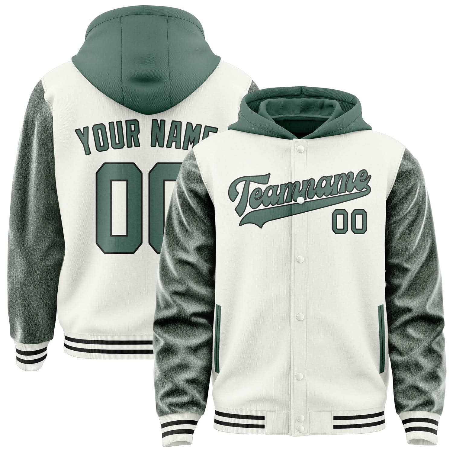 Custom White Blue Green Jacket
